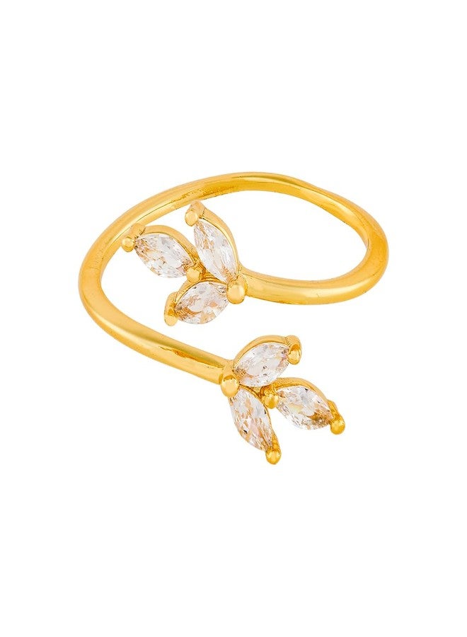 KUSHAL'S Fashion Jewellery White Gold Polished Copper Trendy Zircon Finger ring, Best for Casual Wear & Special Occasion - 455328 - Image 3
