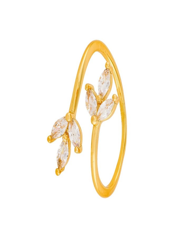 KUSHAL'S Fashion Jewellery White Gold Polished Copper Trendy Zircon Finger ring, Best for Casual Wear & Special Occasion - 455328 - Image 1