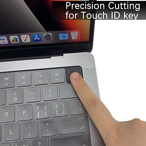 Oaky Keyboard Cover Skin for 2024-2021 MacBook Air 13.6 inch & 15.3 inch M2 M3 Chip [A3113 A2681 A3114 A2941] & MacBook Pro 14.2 inch 16.2 inch M1 Pro / M1 Max Chip TPU Keyboard Protector TPU Clear - Image 4