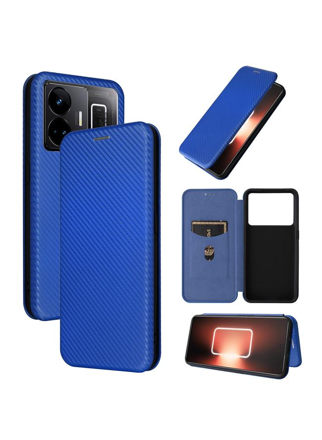 S-TOP Case For Realme GT Neo 5 / Realme GT 3 Carbon Fiber Texture Flip Leather Phone Case - Image 1