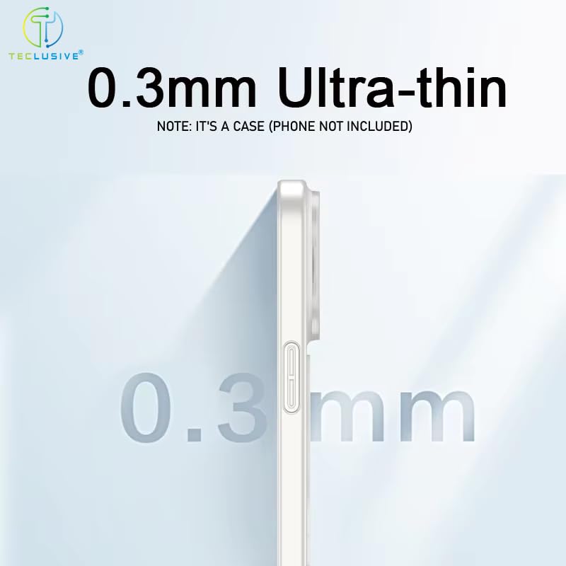 T TECLUSIVE Slim Hard Shell Crystal Clear Case Compatible for iPhone 17 Pro Max | Full Protective Transparent Plastic Cover with Camera Protection | Lifetime Non Yellowing Clear Case (17 Pro Max) - Image 5