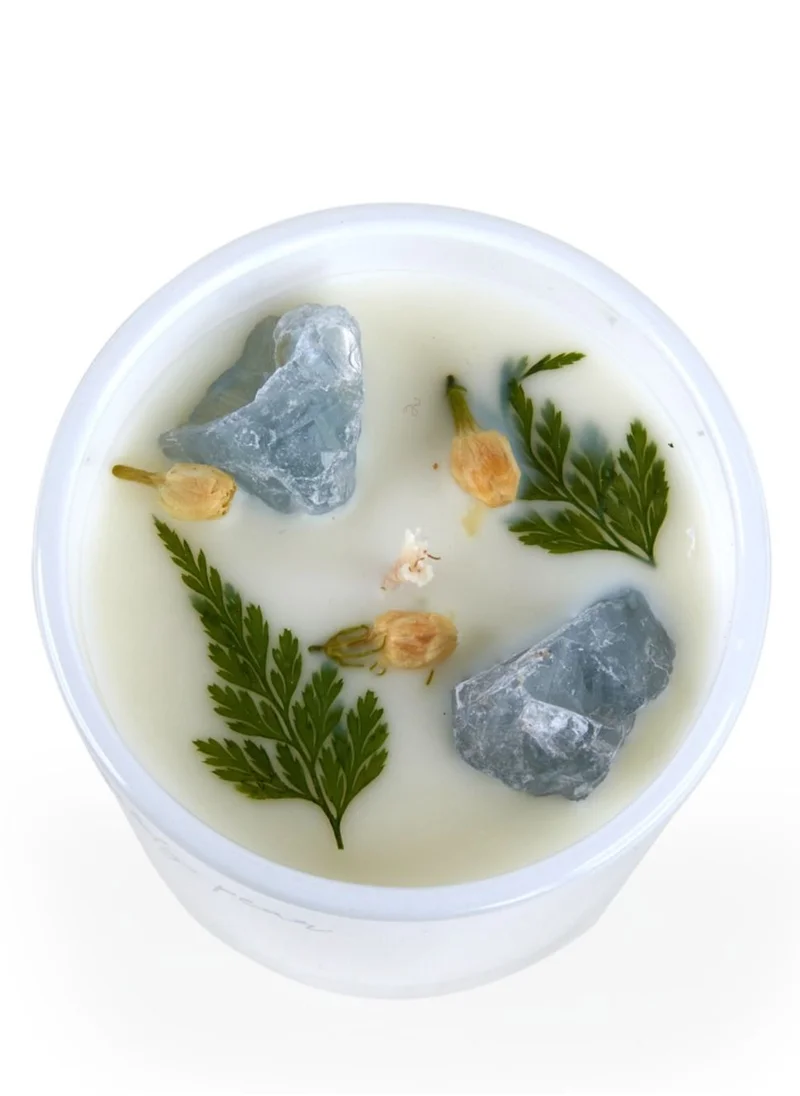 Prickly Pear Prickly Pear 'Mindfulness' Celestite Crystal Candle