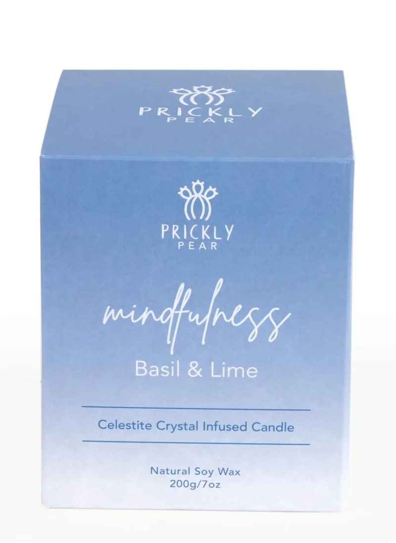Prickly Pear Prickly Pear 'Mindfulness' Celestite Crystal Candle