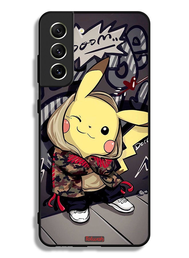 Tolwak Samsung Galaxy S21 FE 5G Protective Case Cover Pichku Art - Image 3