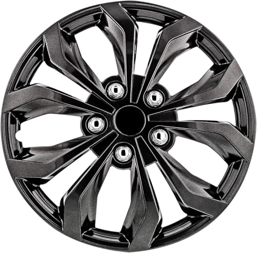 Pilot Automotive WH555-16GM-B 16 Inch Spyder Gunmetal Grey Universal Hubcap Wheel Covers For Cars - Set Of 4 - Fits Most Cars - Image 1
