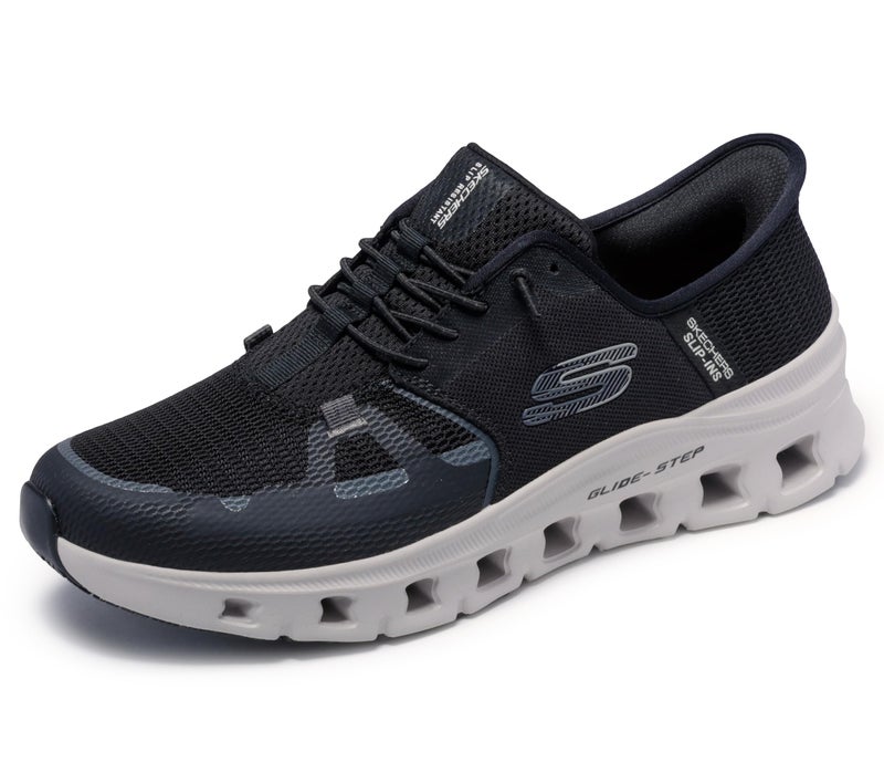 Skechers Men's Slip-Resistant Glide-Step Pro Slip-ins Work Sneakers, Black/Gray, 9.5 - Image 1