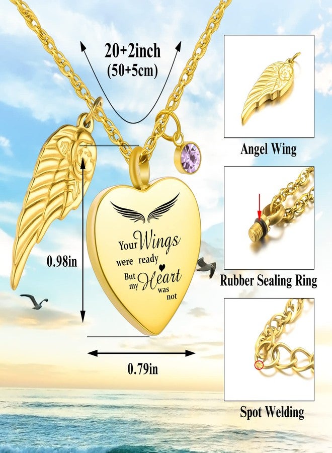 Dletay Heart Urn Necklace for Ashes Cremation Jewelry Stainless Steel Ashes Necklace for Women Men Human Pet - Gold - Image 4
