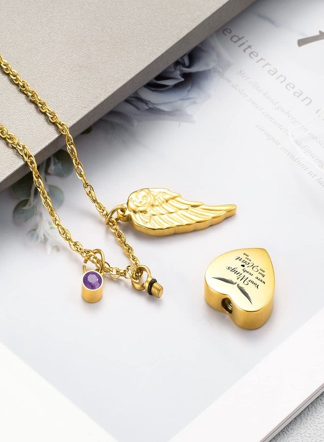 Dletay Heart Urn Necklace for Ashes Cremation Jewelry Stainless Steel Ashes Necklace for Women Men Human Pet - Gold - Image 2