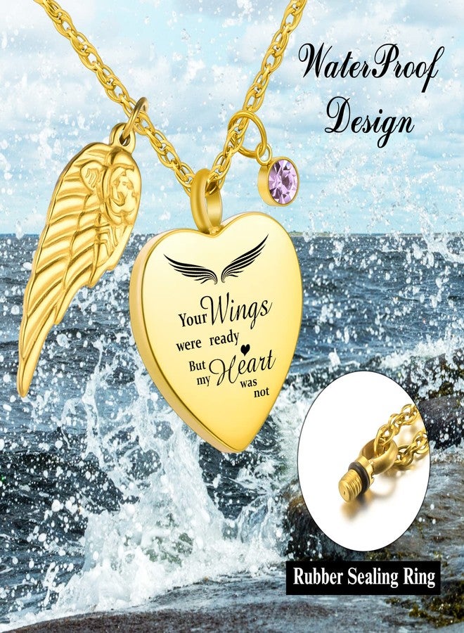 Dletay Heart Urn Necklace for Ashes Cremation Jewelry Stainless Steel Ashes Necklace for Women Men Human Pet - Gold - Image 3