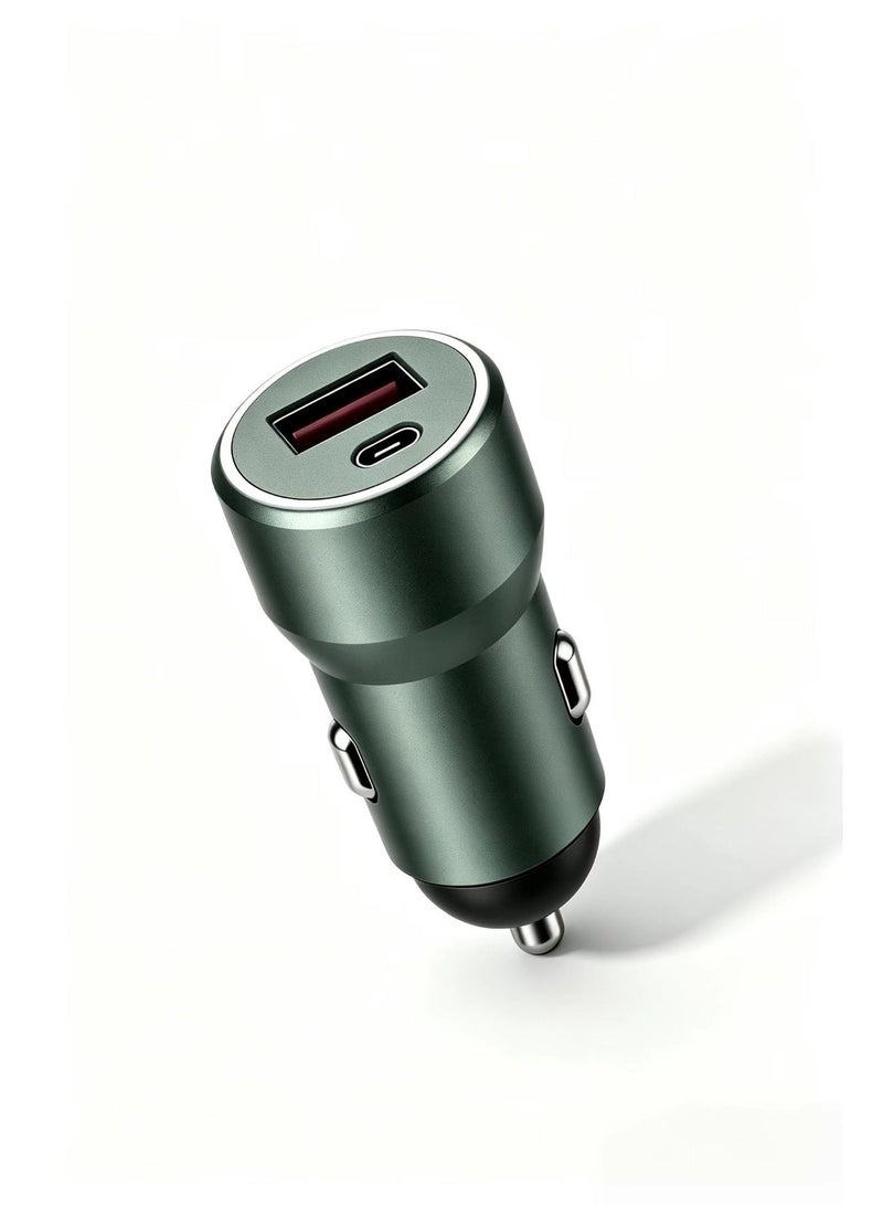 QPDA   C18 120W Mini Car Charger, PD45W Dual Port USB & Type-C Fast Charging Car Adapter, Smart Temperature Control, Multi Safety Protection for iPhone and Android - Image 1