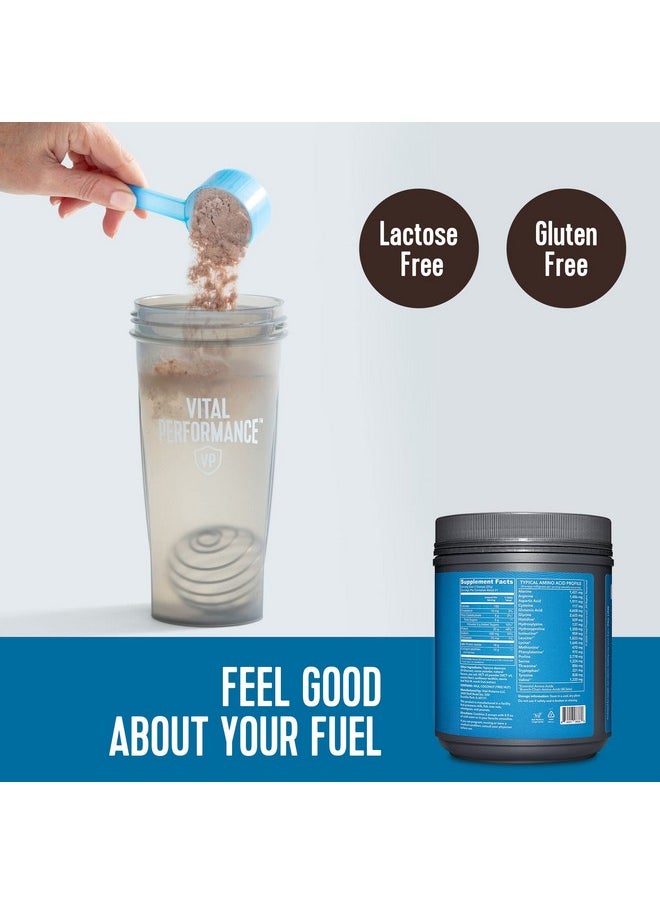 Vital Proteins Vital Proteins Performance Powder, 25g Lactose-Free Milk Protein Isolate Powder, NSF for Sport Certified, 10g Grass-Fed Collagen Peptides, 8g EAAs, 5g BCAAs, Gluten-Free - Chocolate, 1.72lb  - Image 3