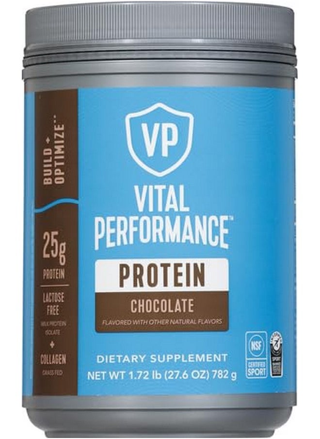Vital Proteins Vital Proteins Performance Powder, 25g Lactose-Free Milk Protein Isolate Powder, NSF for Sport Certified, 10g Grass-Fed Collagen Peptides, 8g EAAs, 5g BCAAs, Gluten-Free - Chocolate, 1.72lb  - Image 4