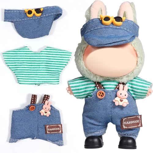 AICase for 17cm Doll ClothesOutfitClothing Set for 17cm Doll3 Piece Set Hat ClothingBoys and Girls Stylish Adorable Clothes Accessories_05 - Image 1