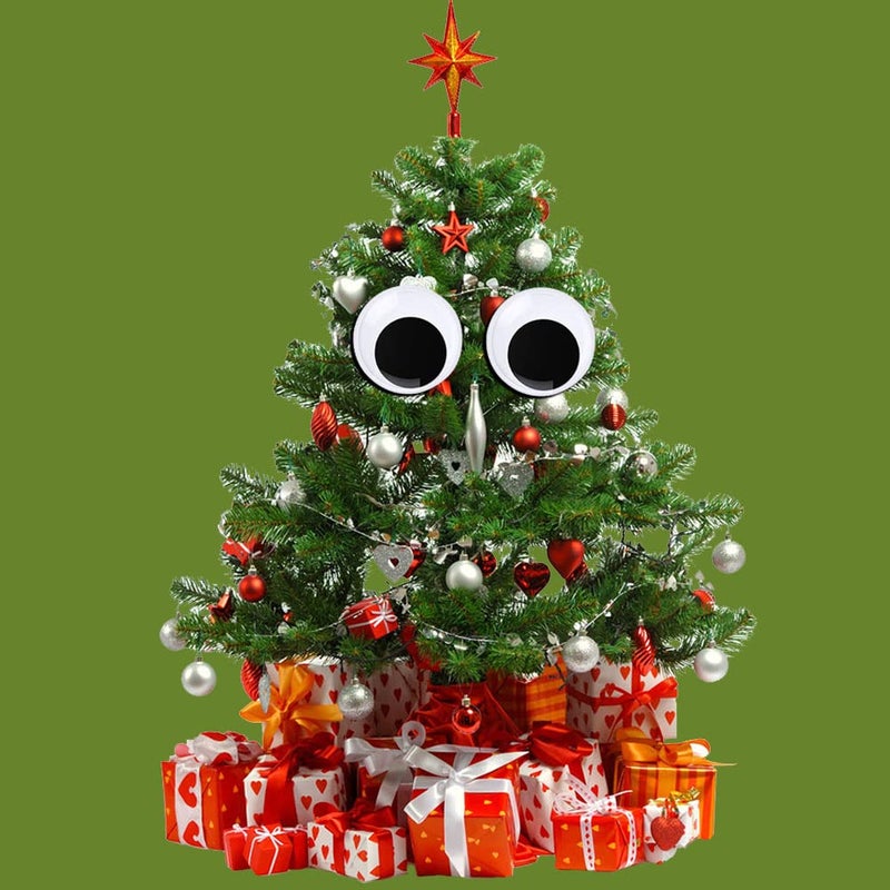 TrlaFy 7 Inches Giant Wiggle Eyes with Self Adhesive, Black White Googly Eyes for DIY Crafts Christmas Tree Decoration (7in/180mm-2pcs) - Image 4