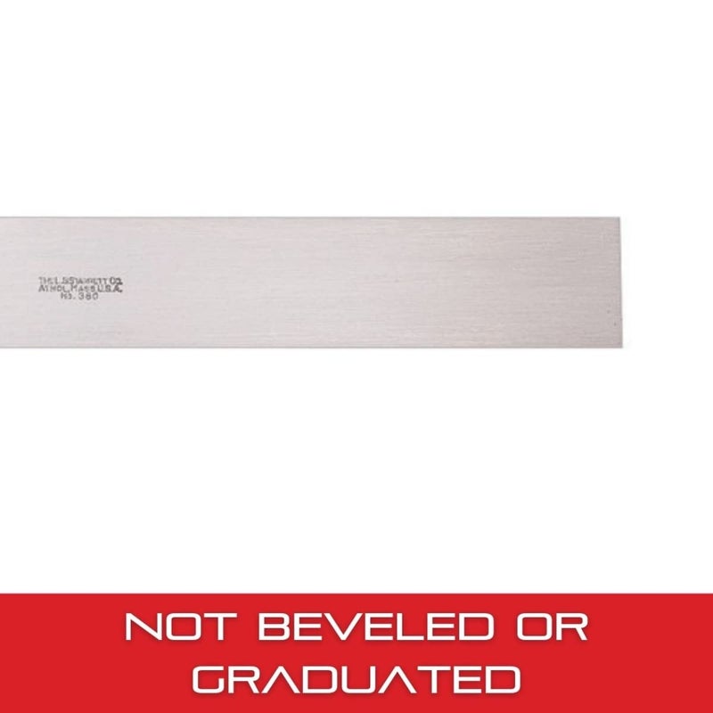 Starrett Steel Straight Edge with Regular Finish - Not Beveled or Graduated, Quick Reading - 12" Length, 11/64" Thickness, 1-13/32" Width, +/- .0002" per Foot Accuracy - 380-12 - Image 3