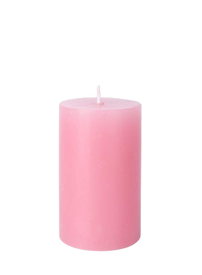 Luces Paraffin Wax Smokeless Scented 2.5"X3" Pink Tall Pillar Candle for Decoretion Pack of 2 - Image 2