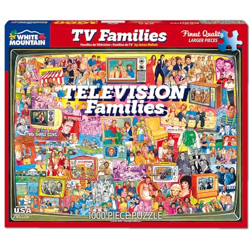 White Mountain Puzzles TV Families - 1000 Piece Jigsaw Puzzle - Image 2