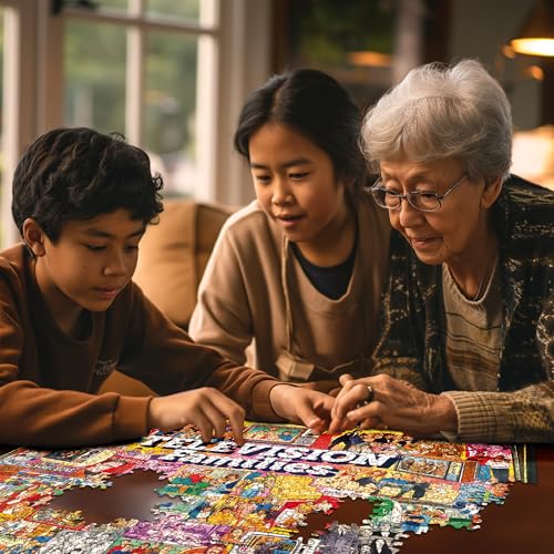 White Mountain Puzzles TV Families - 1000 Piece Jigsaw Puzzle - Image 5