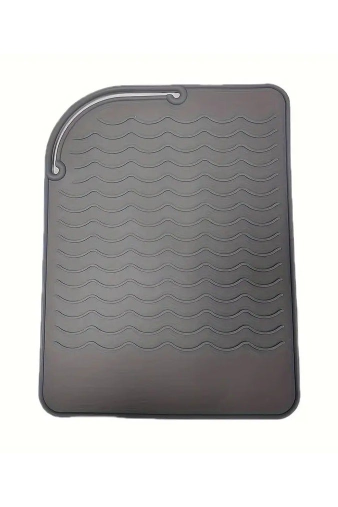 LANGMANNI حصيرة سيليكون مقاومة للحرارة لمكواة التجعيد، مكواة فرد الشعر وعصي التجعيد - قبضة غير قابلة للانزلاق، سطح محكم لتوزيع الحرارة بالتساوي، مثالية لجميع أنواع الشعر، حصيرة سيليكون مقاومة للحرارة - Image 1