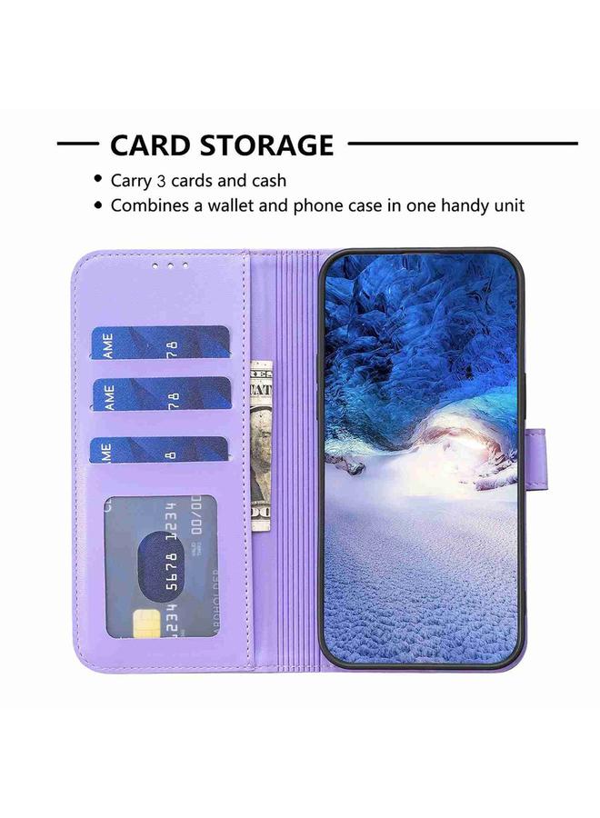 اس-توب جراب لهاتف Samsung Galaxy A72 مصنوع من الجلد المنقوش بأربع أوراق - Image 5