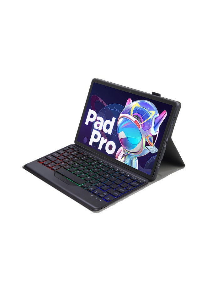 Generic For Lenovo Tablet Small Leather Pad Pro11.5 Inch Bluetooth Keyboard M10plus Shell Touch Back Brilliance-Color:Smoked Clothes Purple + Touch Bluetooth Keyboard (backlit)-Product Type:Lenovo Small Pad 2024 11 Inches (TB331FC)  - Image 5