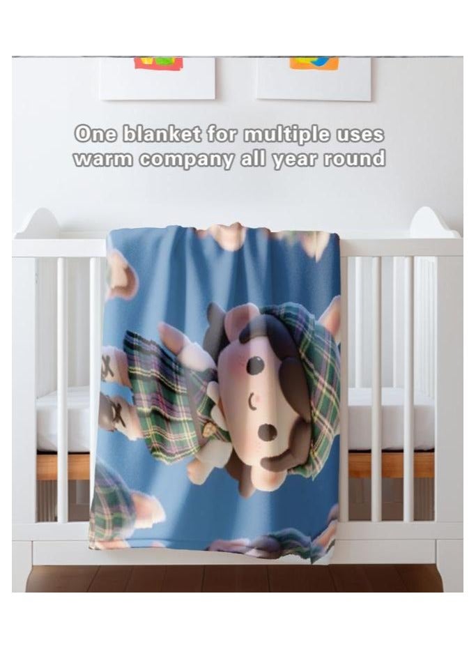 general Children's or student cartoon flannel thin blanket (warm and comfortable, suitable for sleep, games) 100cm*150cm - 603  - Image 1