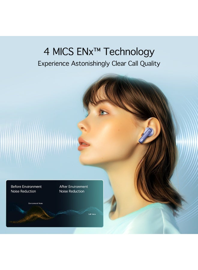 boAt Airdopes 181 Pro TWS Earbuds w/ 100 HRS Playback, 4 Mics ENx Technology, ASAP Charge, Bluetooth v5.3 Lilac Serenity - Image 5