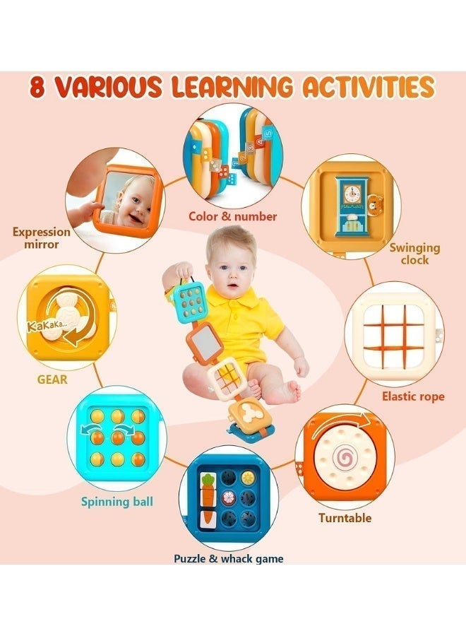 SUZZ Montessori Sensory Toys for 18+ month, Toddlers Busy Board Baby Cube Toys Gifts for Boy and Girl, Airplane/Plane/Car Travel Activities Toys Learning Education Baby Toy - Image 3