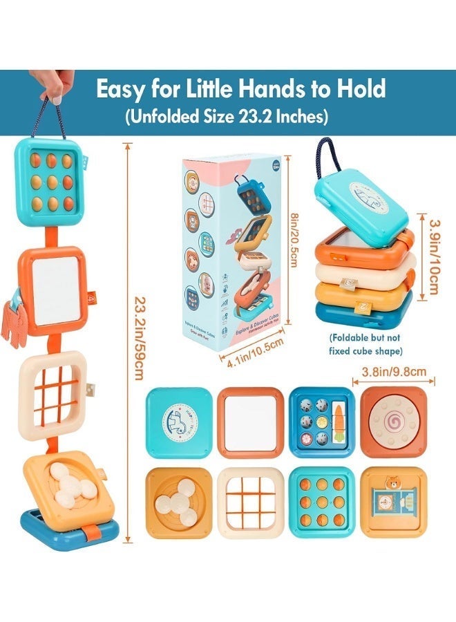 SUZZ Montessori Sensory Toys for 18+ month, Toddlers Busy Board Baby Cube Toys Gifts for Boy and Girl, Airplane/Plane/Car Travel Activities Toys Learning Education Baby Toy - Image 2