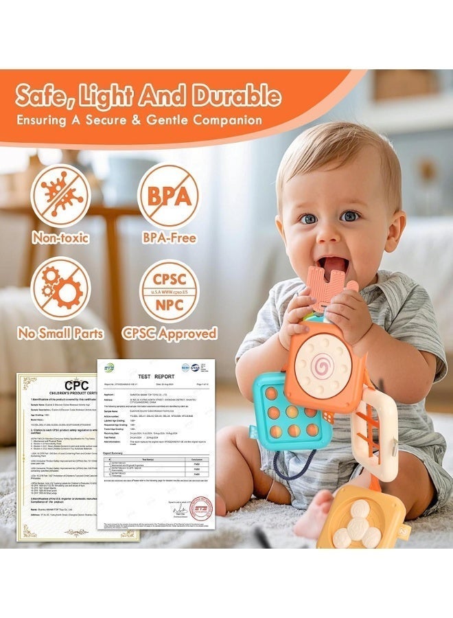 SUZZ Montessori Sensory Toys for 18+ month, Toddlers Busy Board Baby Cube Toys Gifts for Boy and Girl, Airplane/Plane/Car Travel Activities Toys Learning Education Baby Toy - Image 5