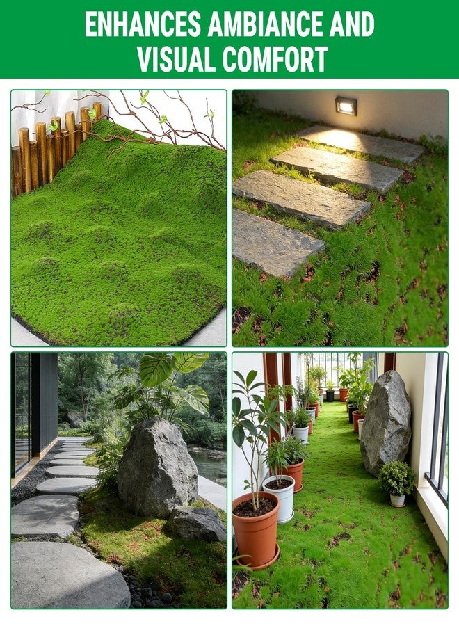 Maxmartt Fake Moss for Crafts 39" x 39" Faux Moss Mat for Plants Indoor Green Artificial Moss Rug for Decorating Planters Crafts DIY Table Centerpieces Fairy Garden Floral Wedding 100 x 100cm - Image 2