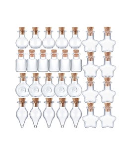 SYOSI Small Mini Glass Bottles Tiny Jars With Cork Stoppers 5 Shapes Tiny Wishing Drifting Bottle for Wedding Party DIY Decoration Bead Containers Arts and Crafts DIY Projects Classic Shape 50Pcs (2) (1)  - Image 1