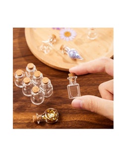 SYOSI Small Mini Glass Bottles Tiny Jars With Cork Stoppers 5 Shapes Tiny Wishing Drifting Bottle for Wedding Party DIY Decoration Bead Containers Arts and Crafts DIY Projects Classic Shape 50Pcs (2) (1)  - Image 4