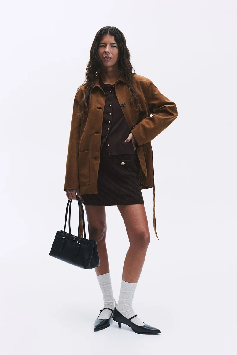 اتش اند ام تنورة ميني بقصّة ضيقة محبوكة