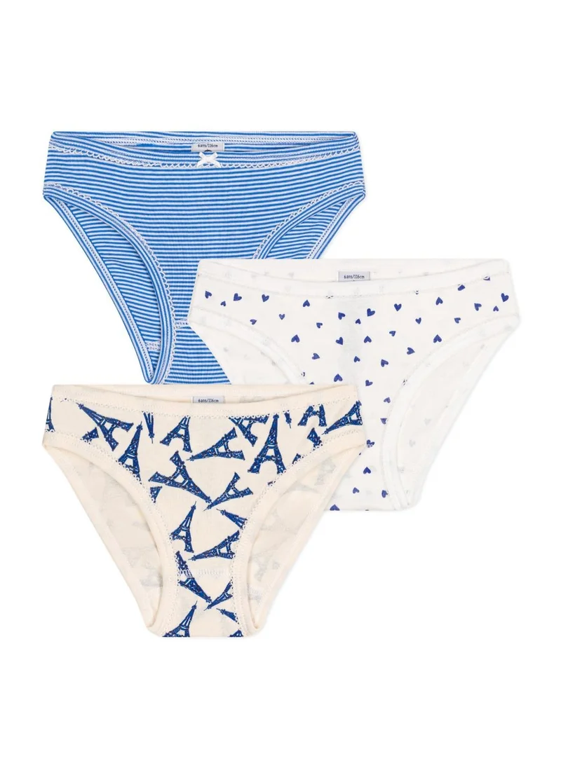 Petit Bateau Children's cotton Paris-themed knickers - 3-pack