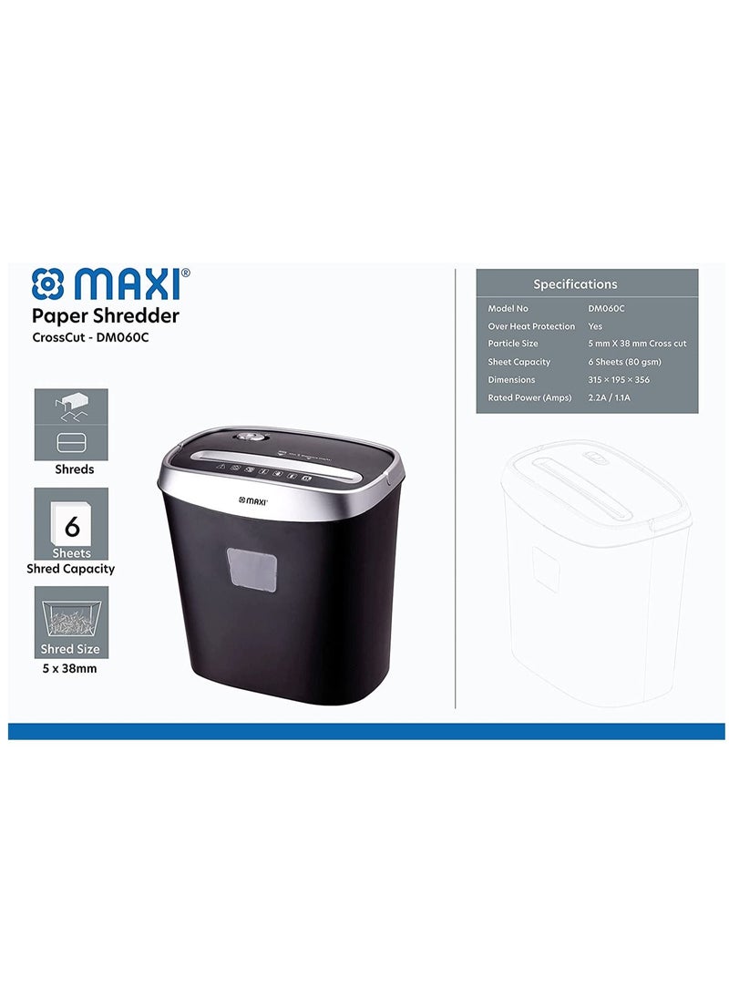 Maxi - Maxi Crosscut Shredder 6 Sheet Capacity - Image 1