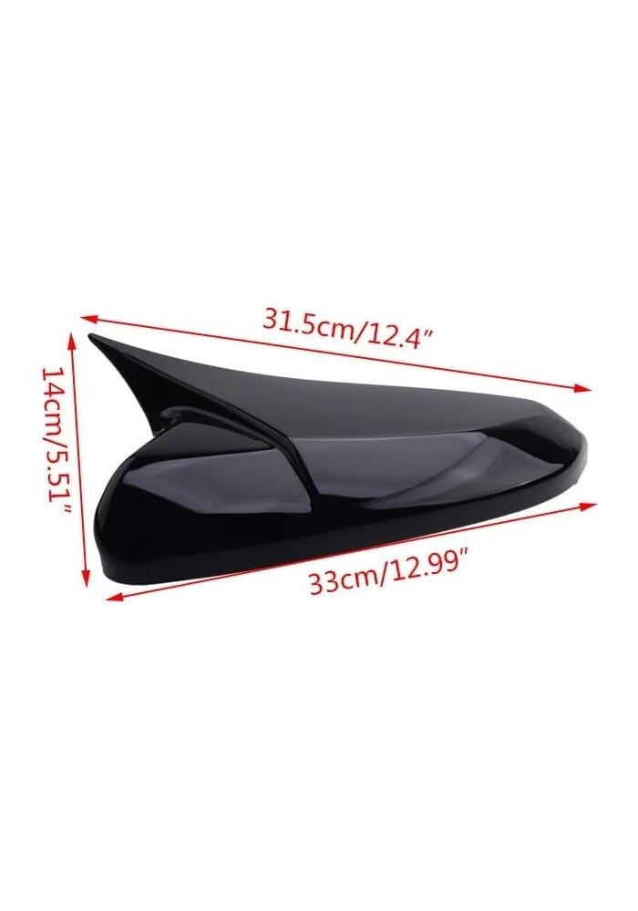 Vuzmode Glossy Black Ox Horn Side Mirror Covers for Civic - Image 2