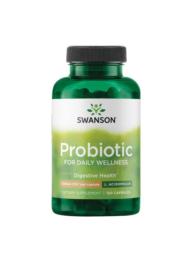 SWANSON Probiotic for Daily Wellness 2 Billion Cfu 120 Caps - Image 1