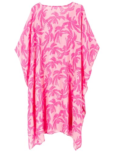 Moss Rose Caftan for Women Beach Cover up Swimsuit Kimono Cardigan with Bohemian Floral Print - Image 3