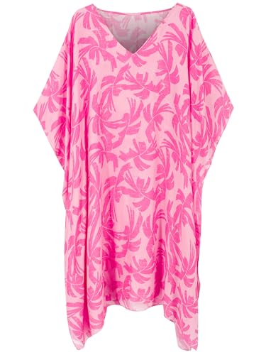Moss Rose Caftan for Women Beach Cover up Swimsuit Kimono Cardigan with Bohemian Floral Print - Image 2
