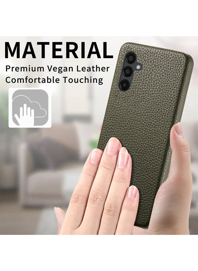 BURAQ Case Cover For Samsung Galaxy A24 Litchi Oil Edge Leather Back Phone Case(Green) - Image 2
