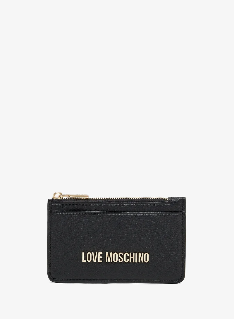 Love Moschino Zip through logo wallets