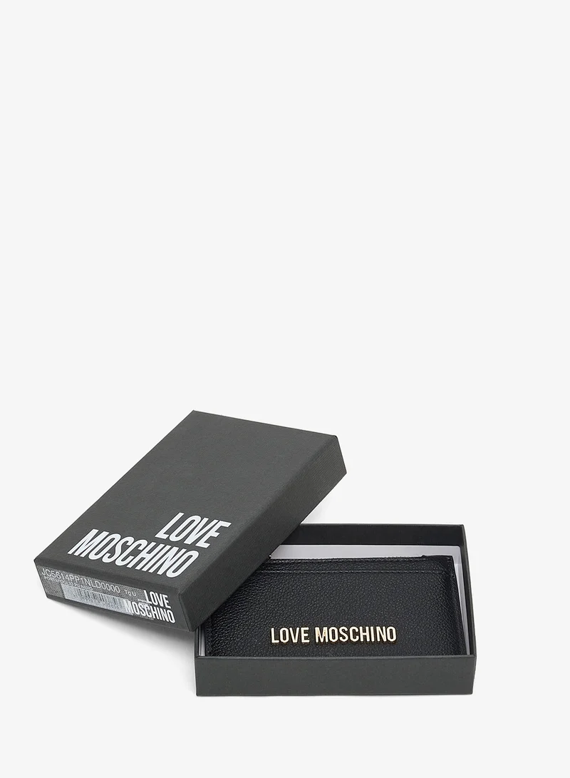Love Moschino Zip through logo wallets
