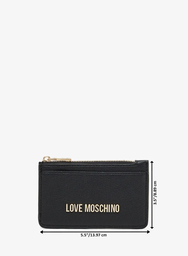 Love Moschino Zip through logo wallets