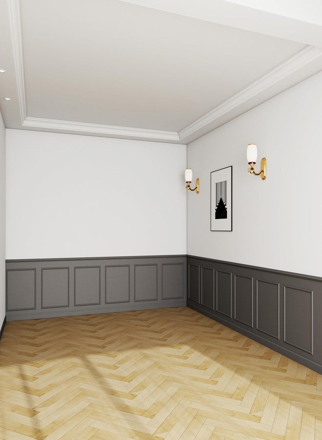 Colingmill 12 Set Accent Wall Molding Kit Premade Wainscoting Panels Wall Molding Peel and Stick Panel White Pre Cut Trim for Walls Picture Frame Molding for Home Decoration(20 x 20 Inch) - Image 3