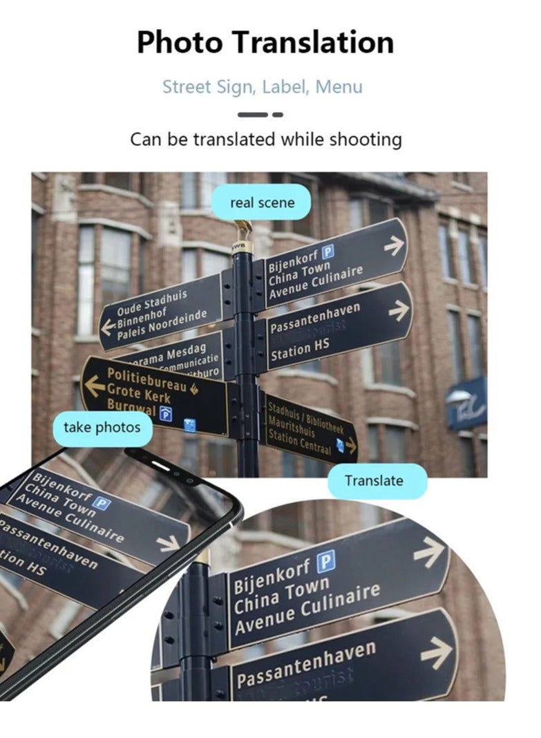 G6 Portable Audio Translator 137 Language Smart Translator Offline In Real Time Smart Voice AI Voice Photo Translation Device (Grey) - Image 5