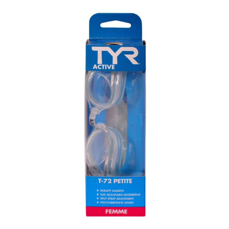 TYR Femme T-72 Petite Performance Goggle (Clear/Ice Blue) - Image 4