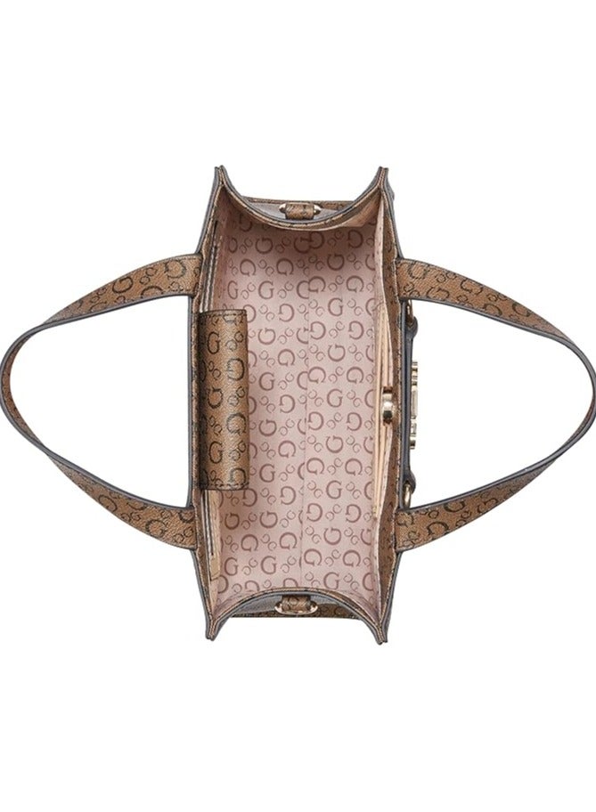 GUESS Womens Fiddlewood Mini Tote Handbag Cocoa  - Image 4