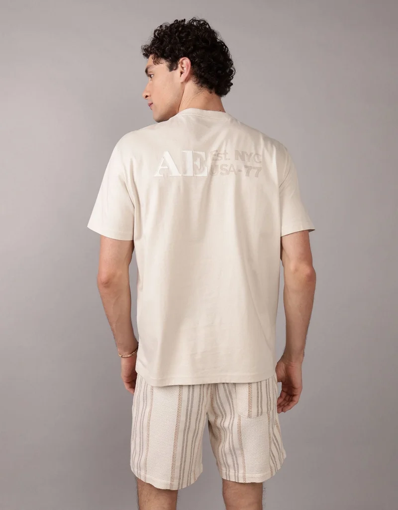 American Eagle AE Applique Logo Graphic T-Shirt