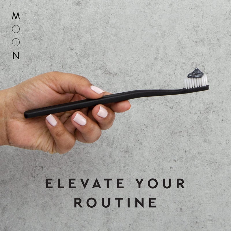 MOON Soft Bristle Toothbrush 2-Pack - Extra Soft Toothbrushes for Adults, Sensitive Gums & Teeth-Friendly - 720 Tapered Ultra-Fine Bristles per Brush for Gentle Deep Cleaning (2 Pack) - Image 2